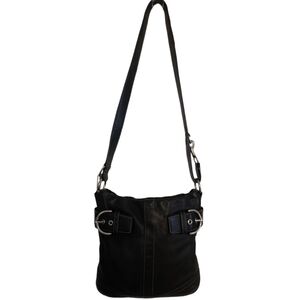 Coach Convertible Soho Black Leather Duffle Vintage Shoulder/Crossbody Bag EUC